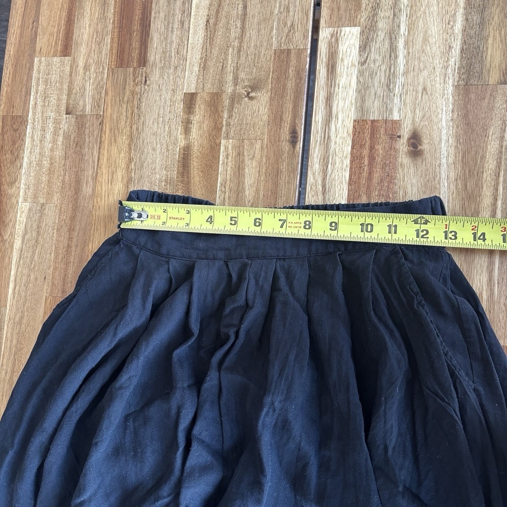 Mable Black Flowy Midi Skirt Cottagecore Women's M Peasant Capsule Boho Casual - Picture 3 of 9